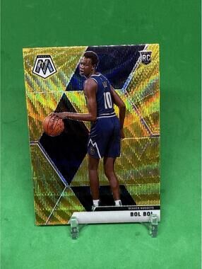 2019-20 Panini Mosaic Rookies Tmall Gold Wave Prizm Bol Bol #222 Rookie RC
